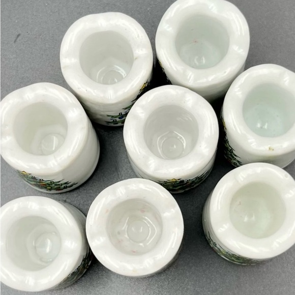 Set of 5 Vintage Enesco Christmas Tree Candle Holders - Picture 6 of 8